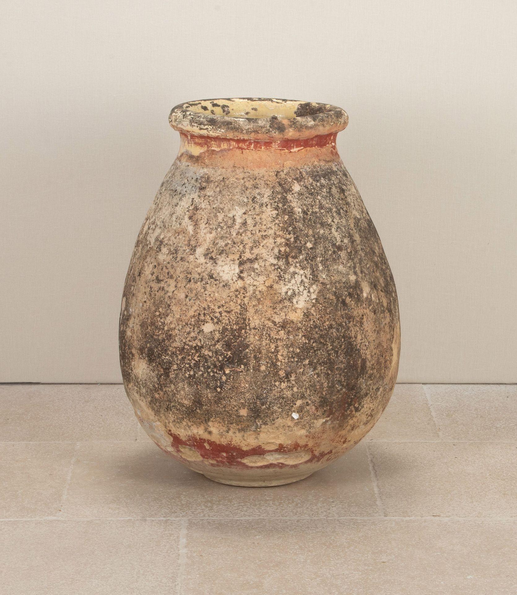 Large 18th Century French traditional Biot pot. The village of Biot (on the Côte d’Azur near Antibes) was famous for the quality of its pots which were mainly used for storing olives.

Comes with glazing to the rims to deter insects from crawling