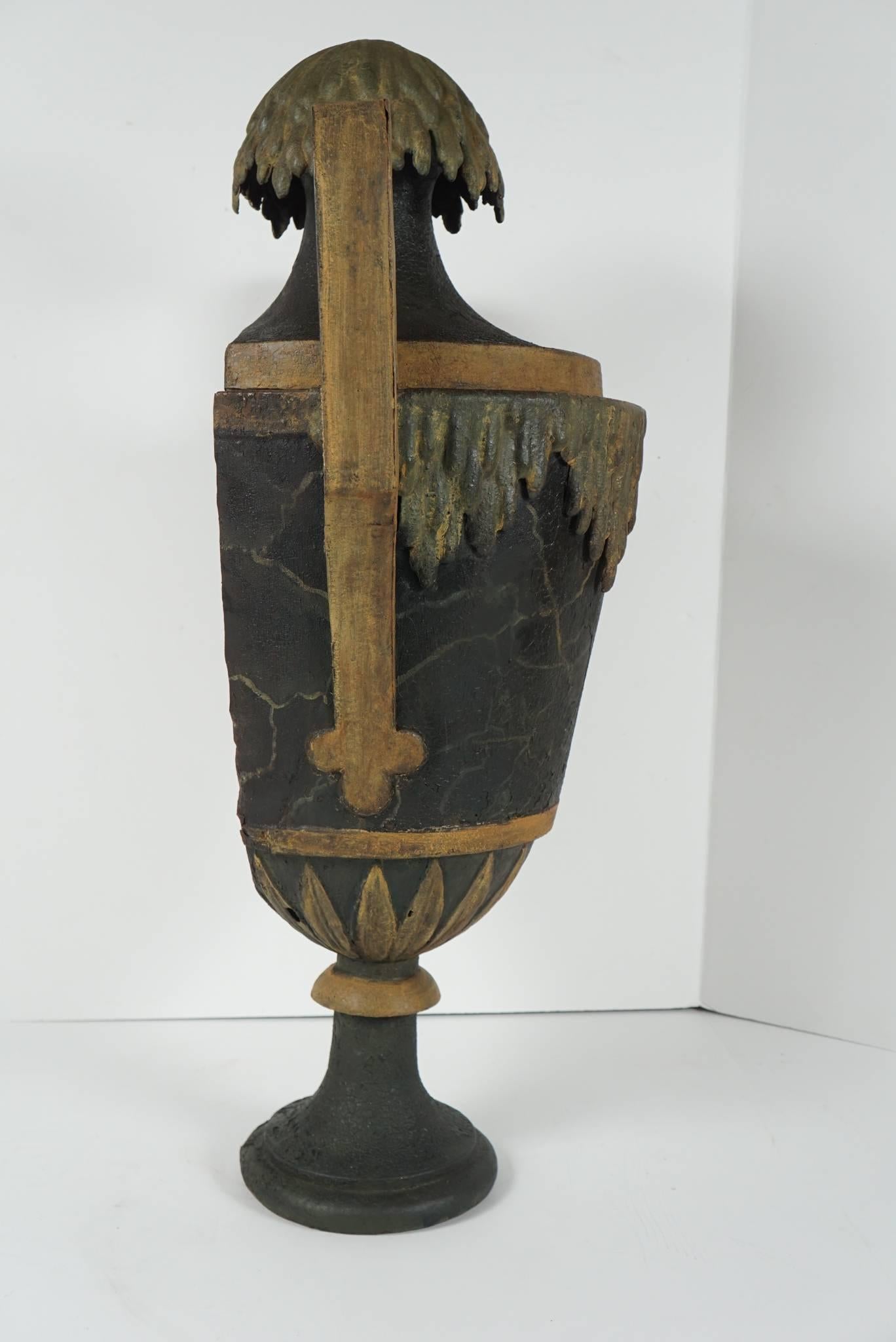 Large 18th Century French Tole Urn For Sale 2