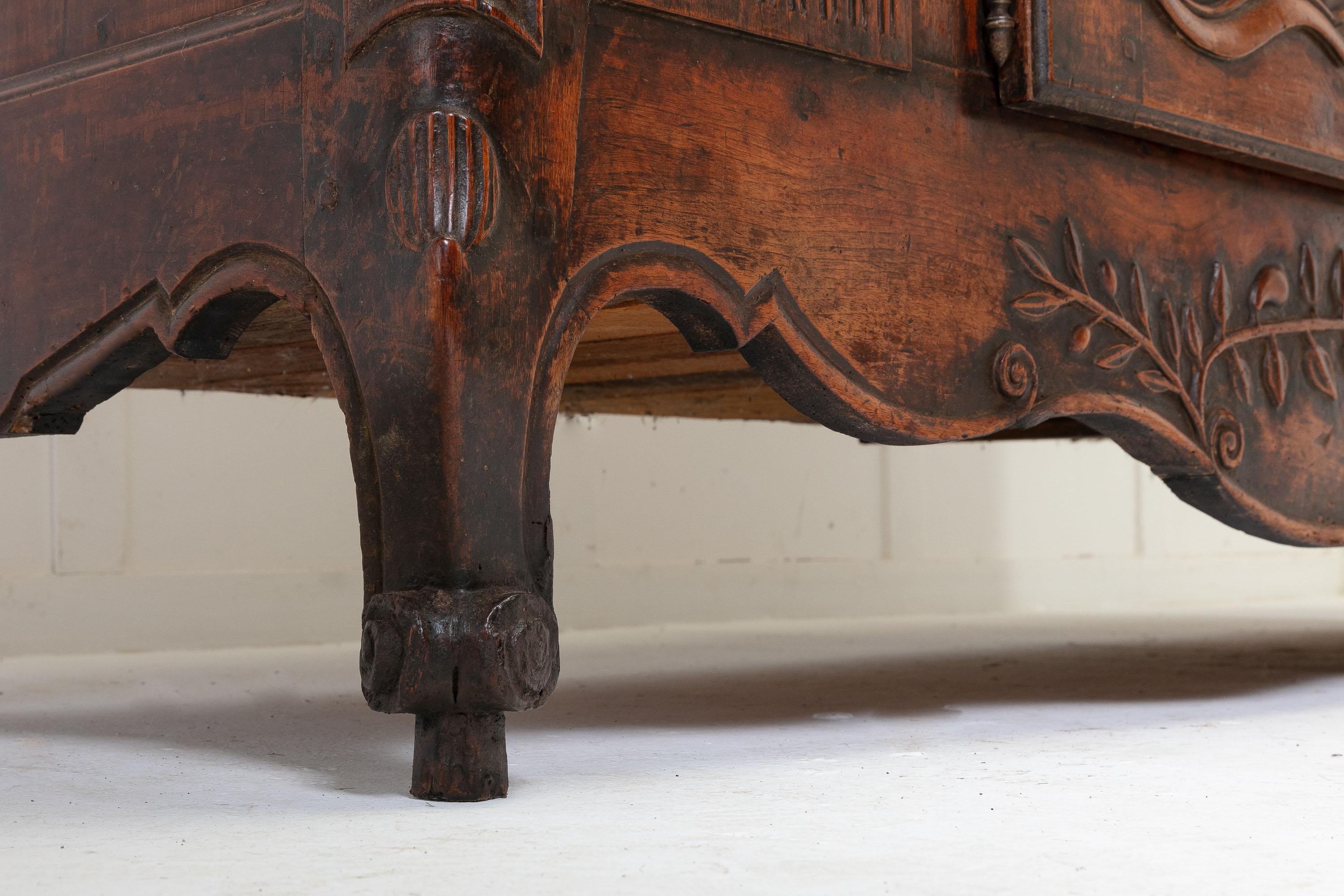 18th Century and Earlier Large 18th Century French Walnut Enfilard