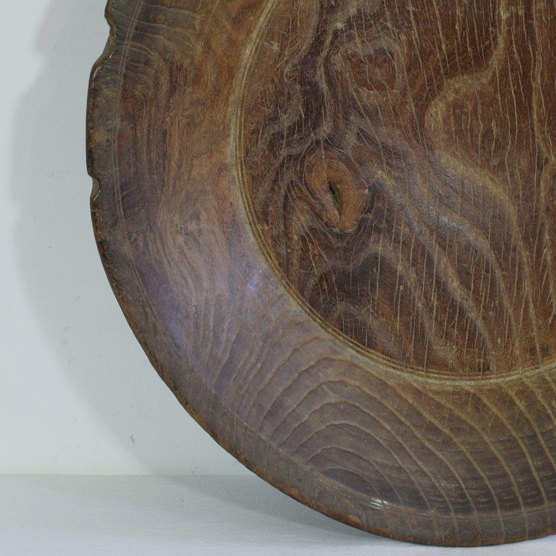 Large 18th Century French Wooden Bowl 4