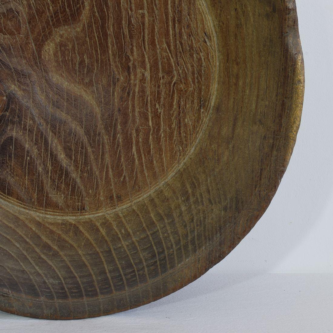 Large 18th Century French Wooden Bowl 5