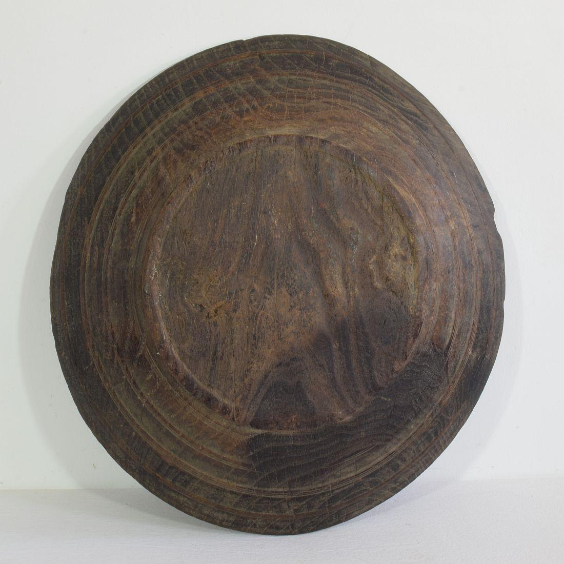 Large 18th Century French Wooden Bowl 7