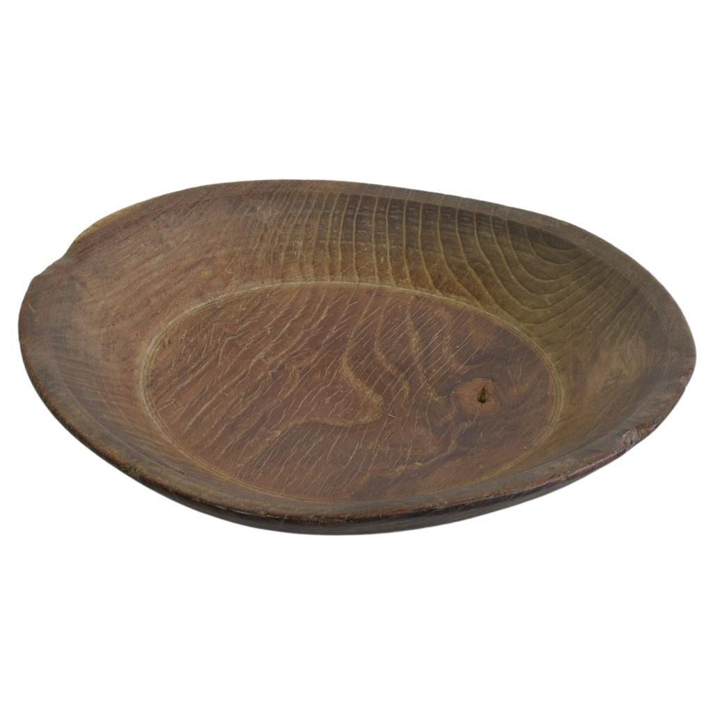 Large 18th Century French Wooden Bowl