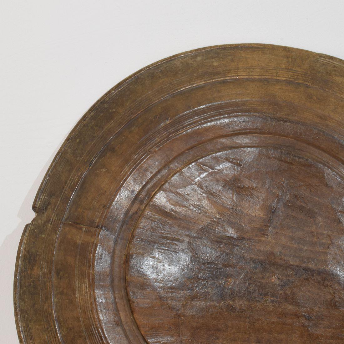 Large 18th Century French Wooden Bowl / Platter For Sale 7