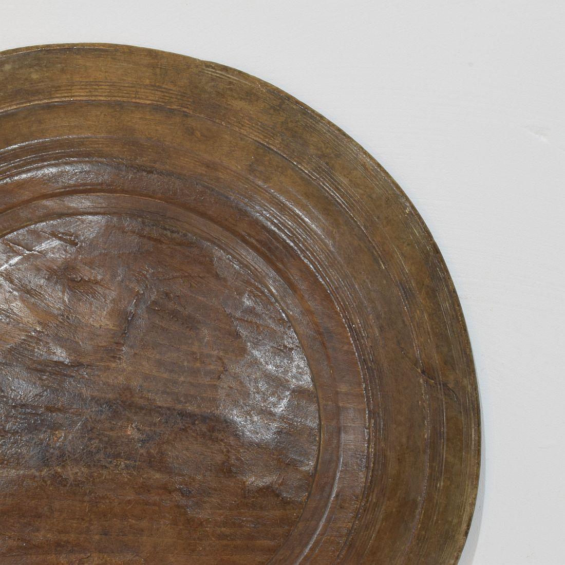 Large 18th Century French Wooden Bowl / Platter For Sale 8