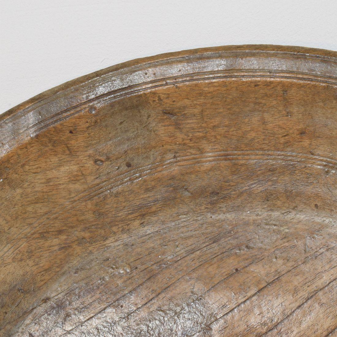 Large 18th Century French Wooden Bowl / Platter For Sale 12