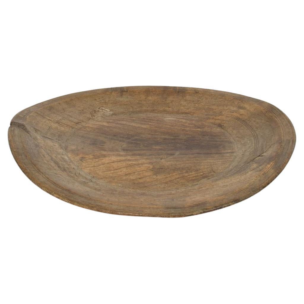 Large 18th Century French Wooden Bowl / Platter