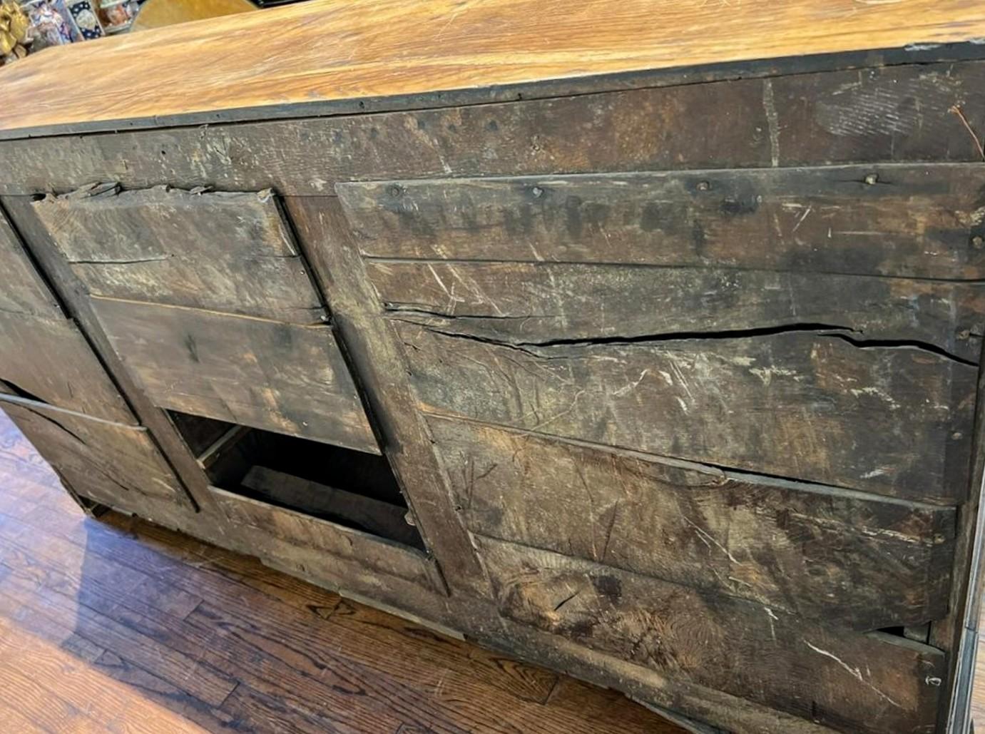 Large 18th Century George III Period English Oak Welsh Dresser Cabinet 9
