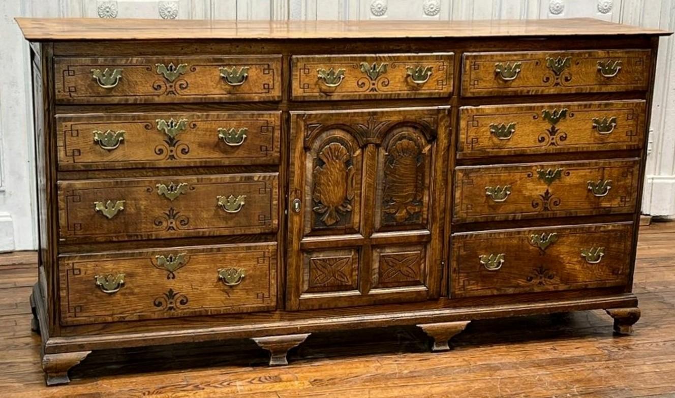 Joinery Large 18th Century George III Period English Oak Welsh Dresser Cabinet