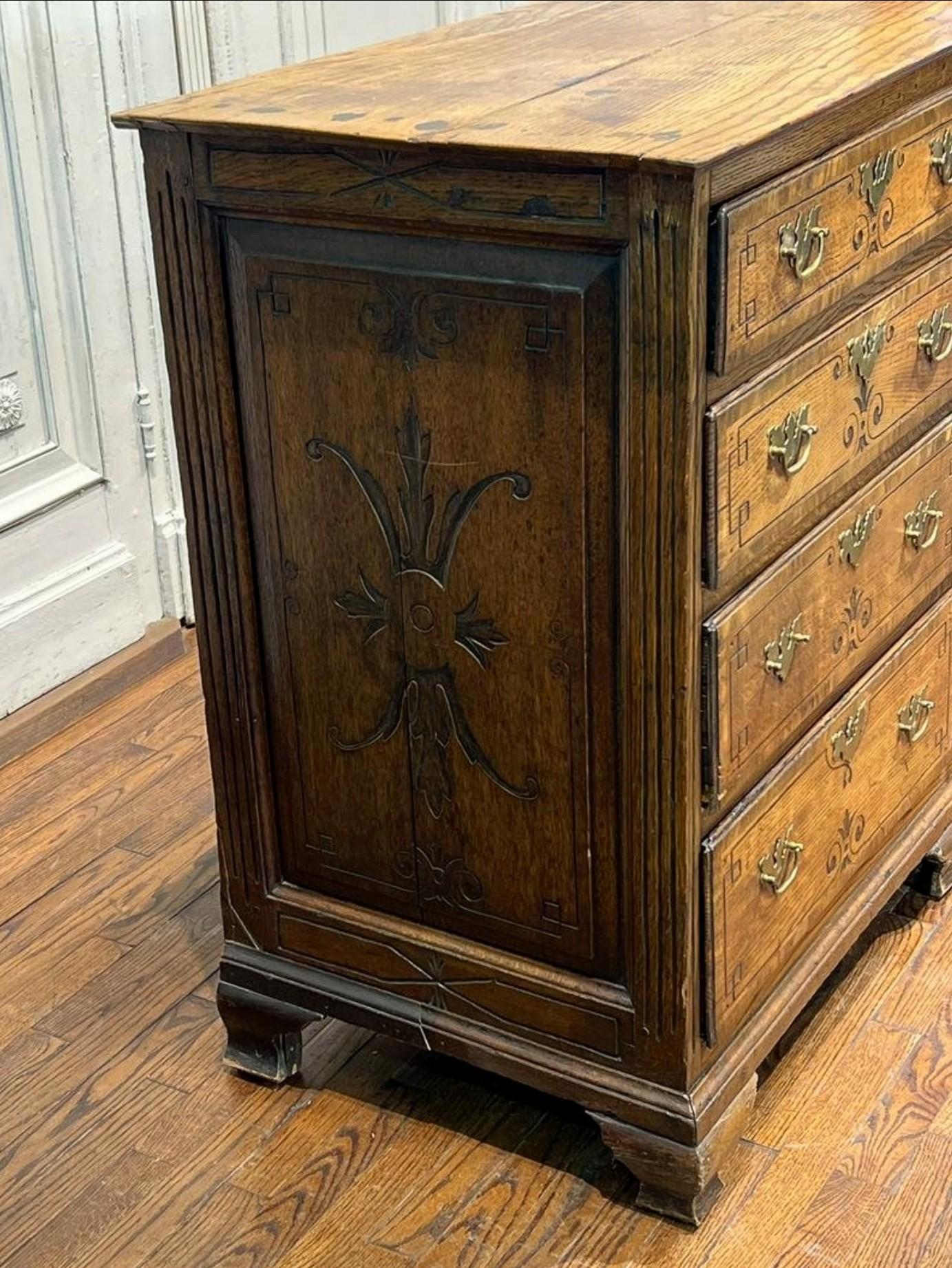 Large 18th Century George III Period English Oak Welsh Dresser Cabinet 1
