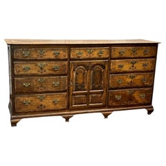 Large 18th Century George III Period English Oak Welsh Dresser Cabinet
