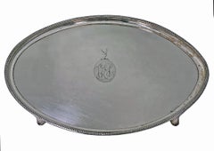 Large 18th Century Georgian Old Sheffield Salver, England, circa 1780