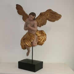 Large 18th Century Gilded Italian Baroque Angel