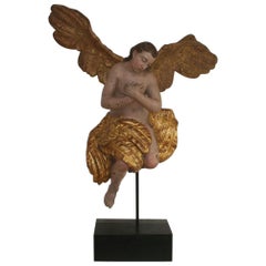 Large 18th Century Gilded Italian Baroque Angel