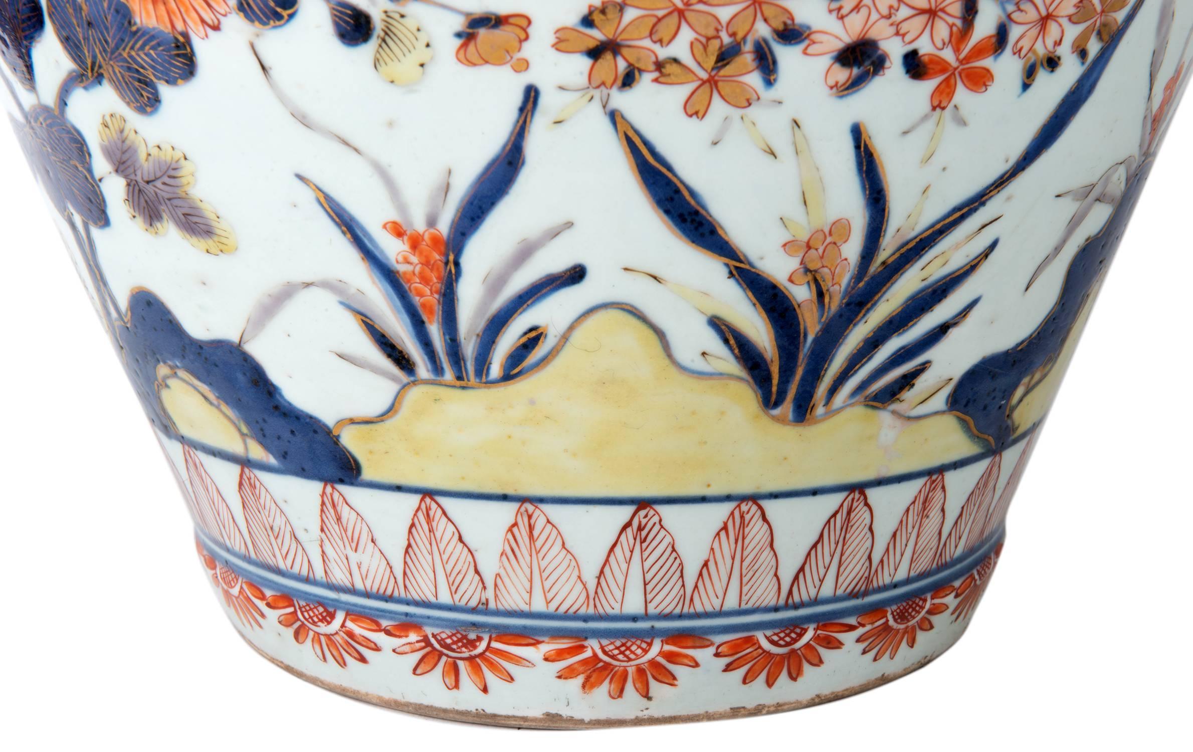 Hand-Painted Large 18th Century Imari Vase