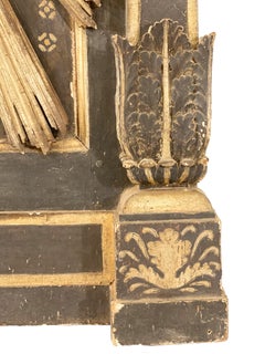 Large 18th Century Italian Black and Gold Altar Piece with Sunburst