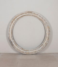 Large 18th Century Italian Carved Circular Oculus Frame