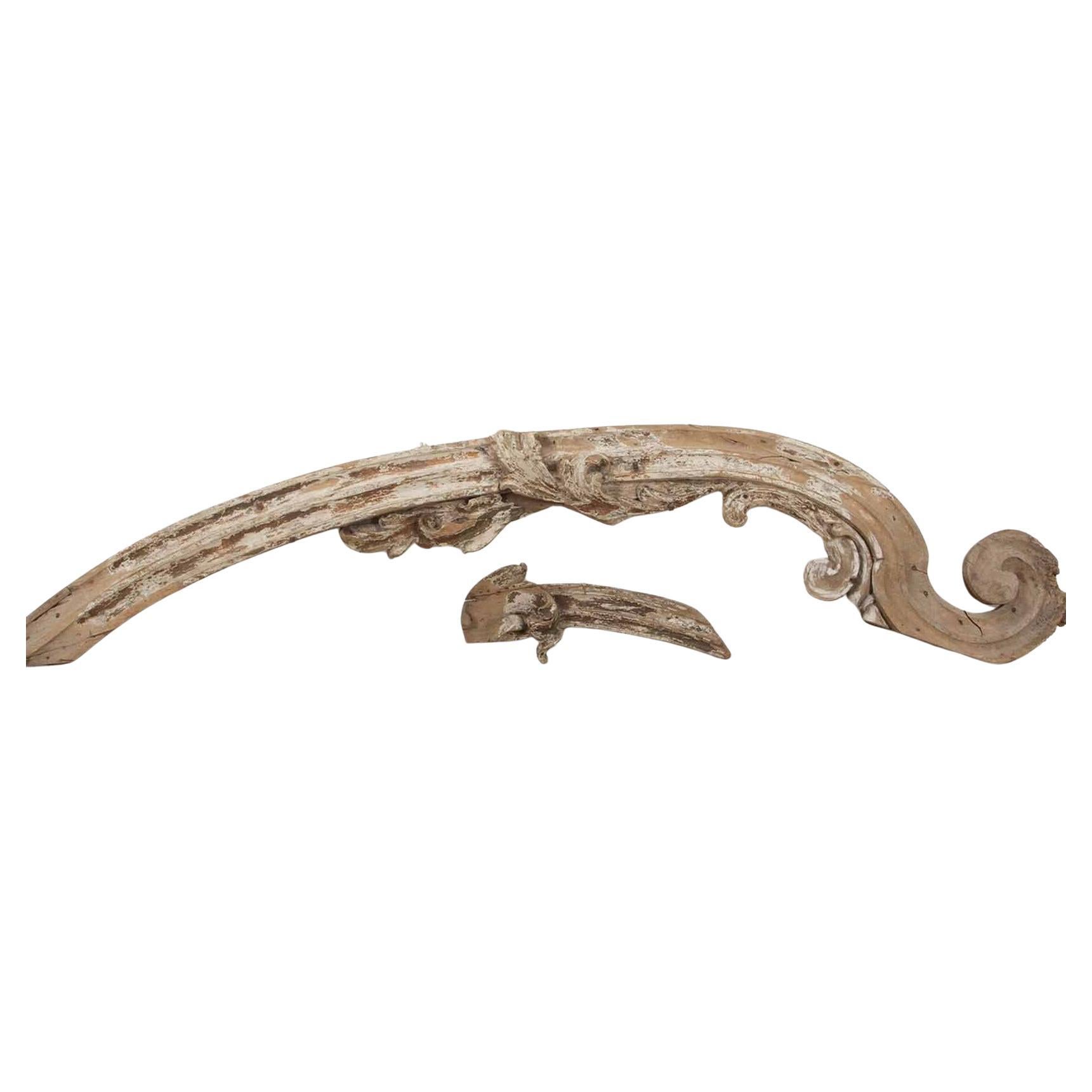 Large 18th Century Italian Carved 'Feather' Fragment