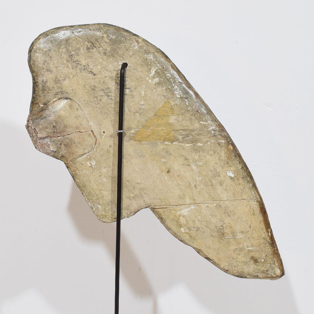 Gran ala de madera tallada italiana del siglo XVIII de un ángel barroco en venta 4