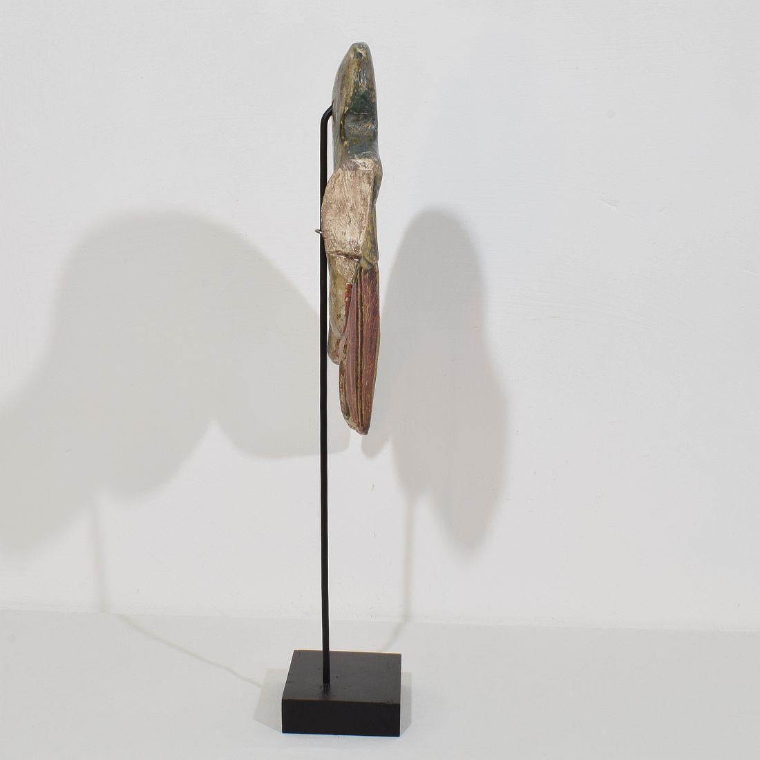 Gran ala de madera tallada italiana del siglo XVIII de un ángel barroco Italiano en venta