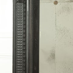 Large 18th Century Italian Ebonised Ripple Framed Mirror