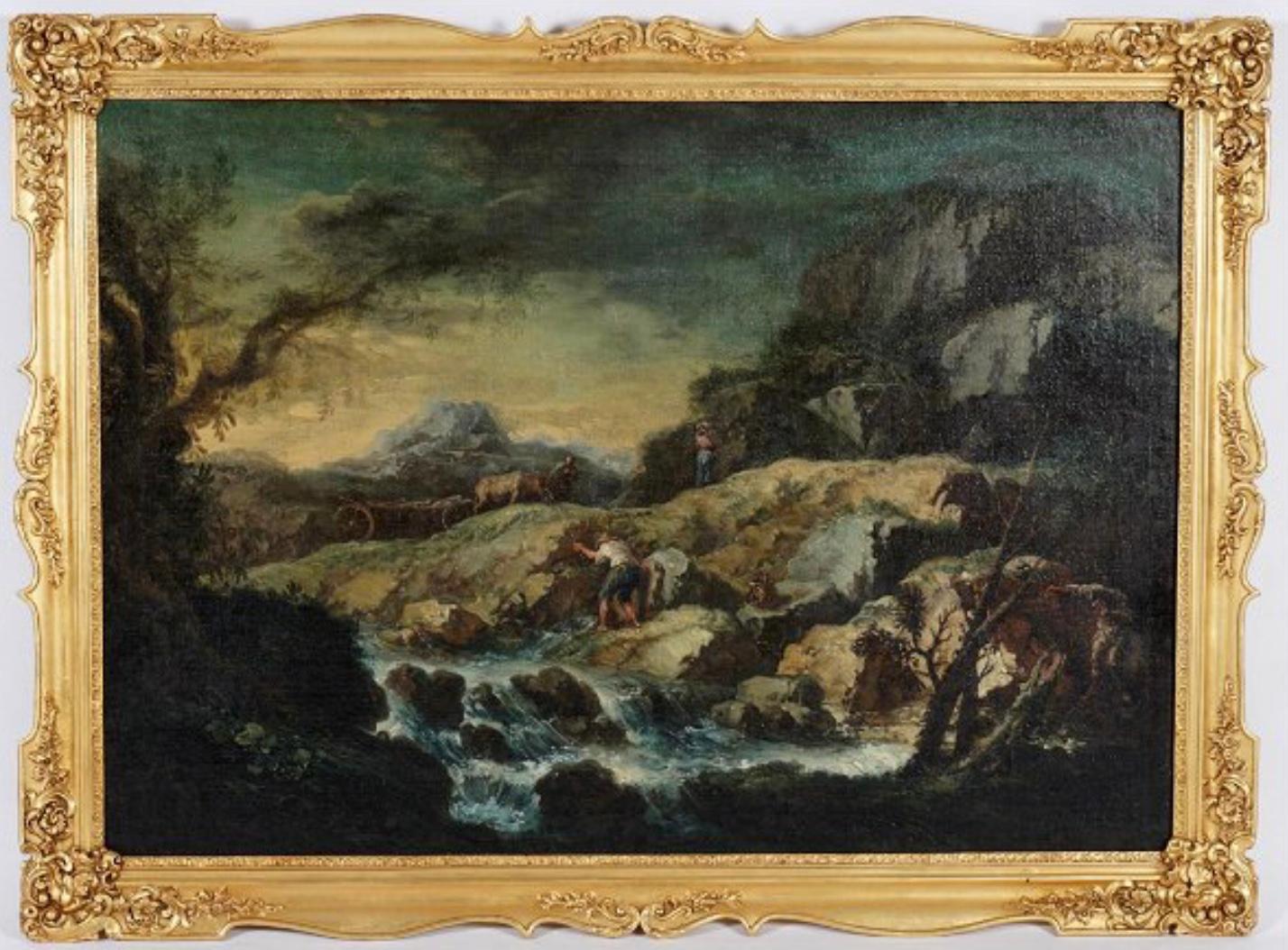 Large 18th Century Italian Landscape Painting 5