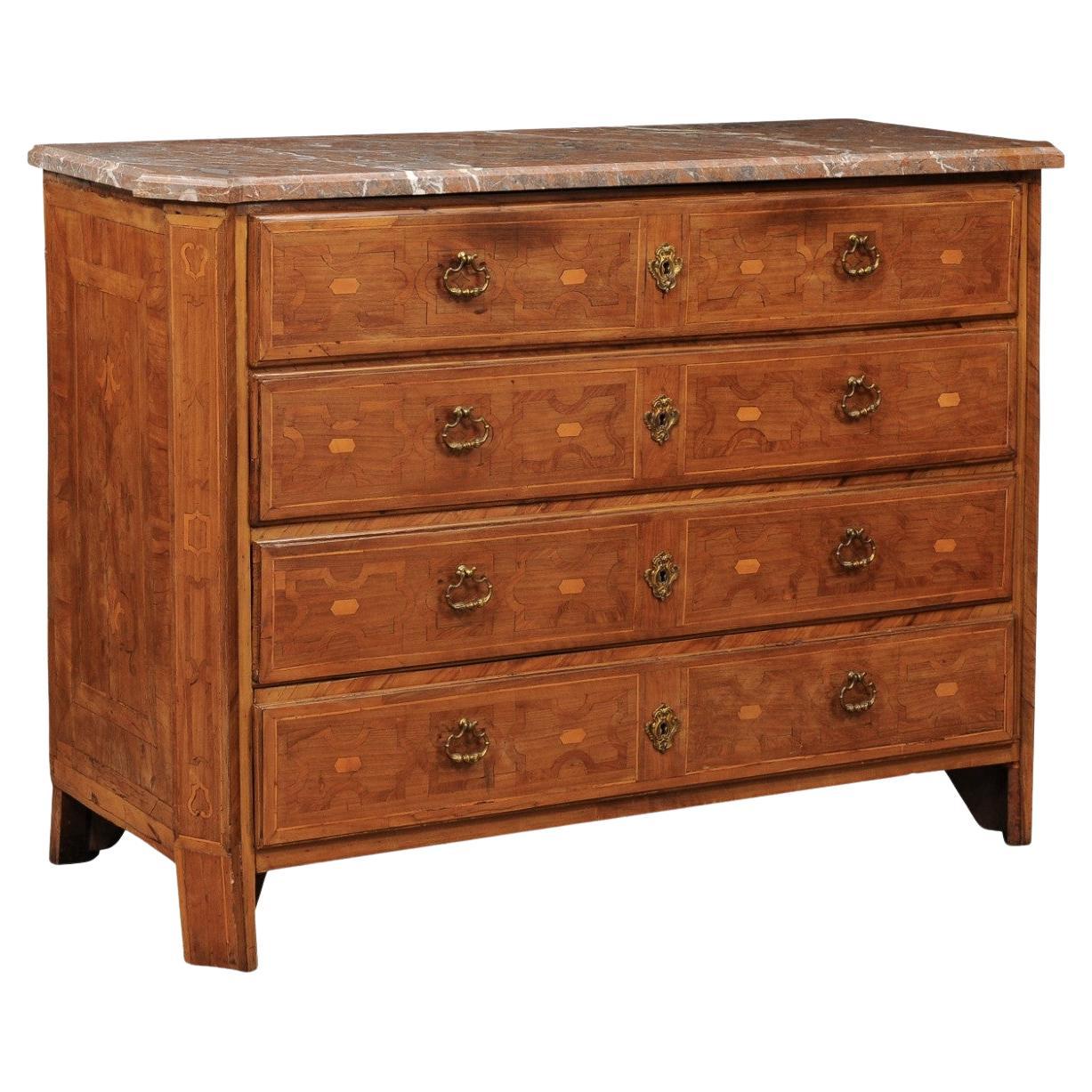 Large 18th Century Italian Neoclassical Walnut Commode