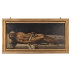 Large 18th Century Italian Oil on Canvas Painting of Christ