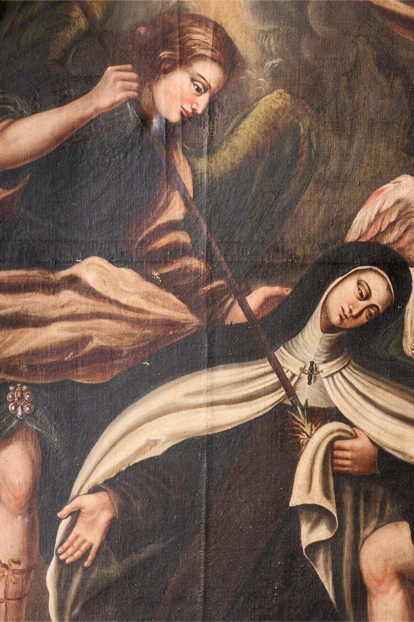 Large 18th century Italian oil on canvas Religious painting 1
