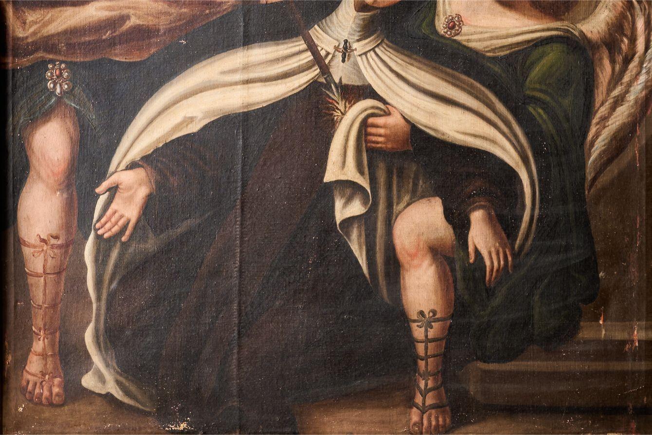 Large 18th century Italian oil on canvas Religious painting 3