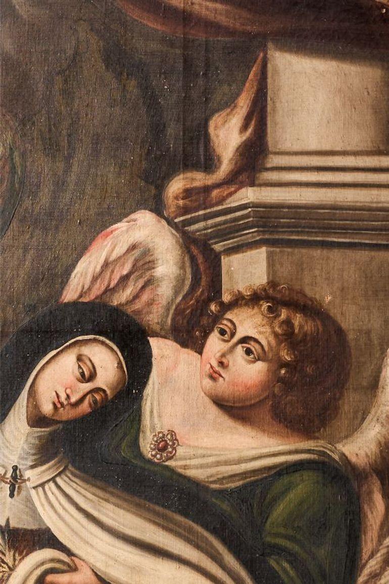 Large 18th century Italian oil on canvas Religious painting 4
