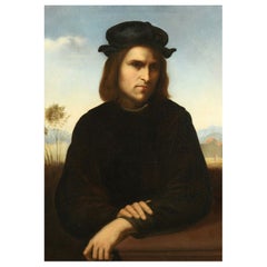 Grand portrait à l'huile d'un érudit d'un maître italien du 18ème siècle
