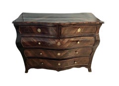 Large 18th Century Italian Rosewood Rococo Commode