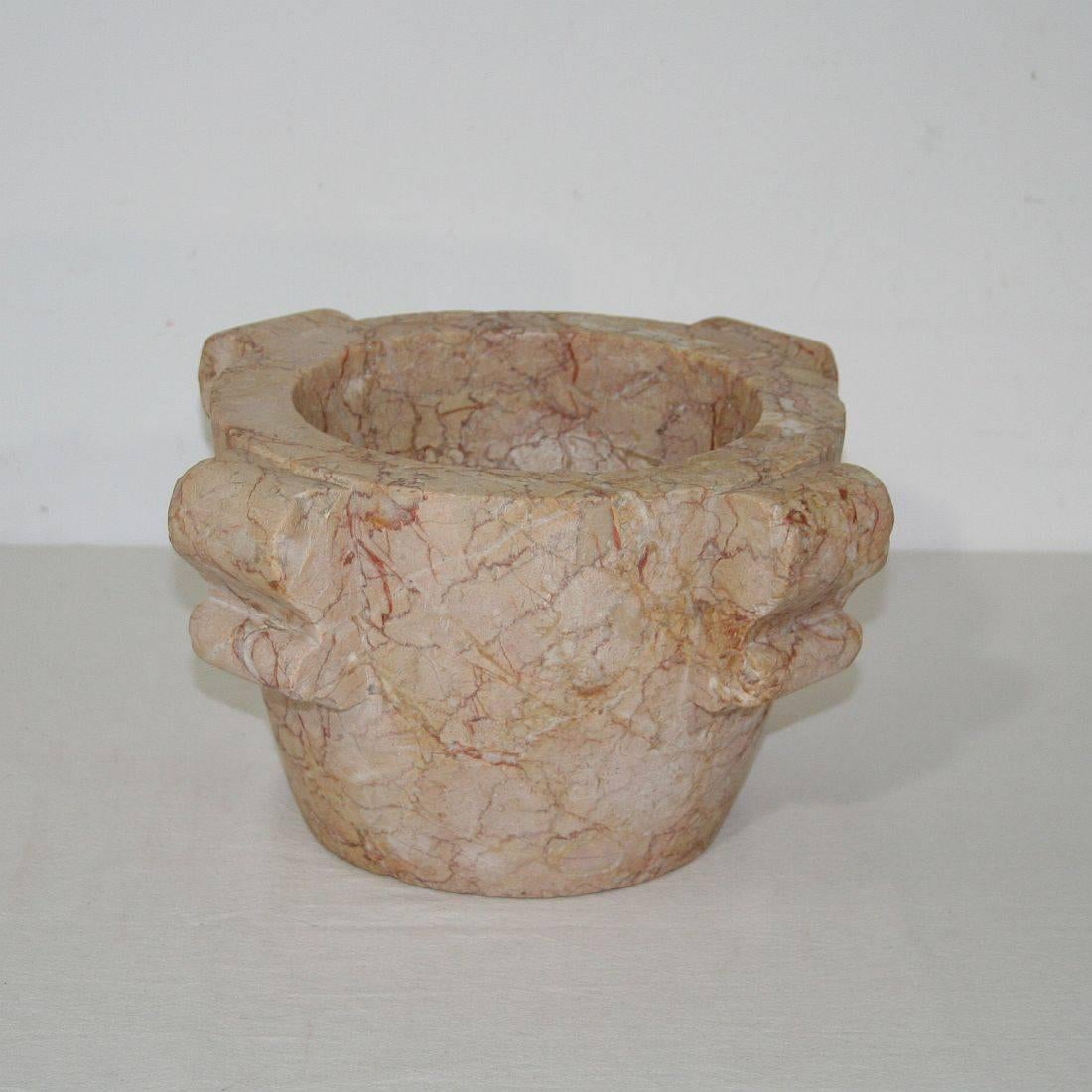 18th Century and Earlier Large 18th Century, Italian Sienna Marble Mortar
