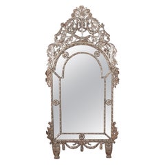 Large 18th Century Italian Silver Gilt Mirror