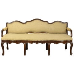 Large 18th Century Italian Upholstered Bench