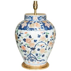 Large 18th Century Japanese Imari Vase as a Lamp