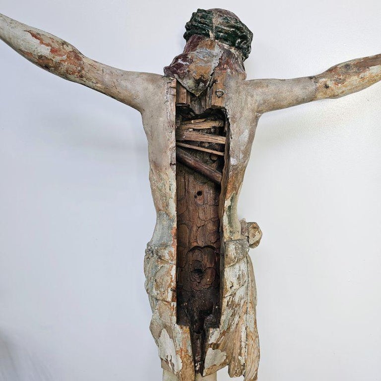 Christ En Bois Polychrome – Fin XVIIIe Siècle, Très Bel état
