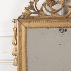 Large 18th Century Louis XVI Period Giltwood Marriage Mirror