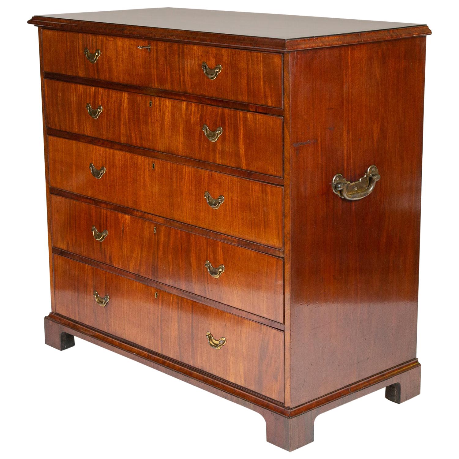 Large 18th Century Mahogany Chest of Drawers For Sale