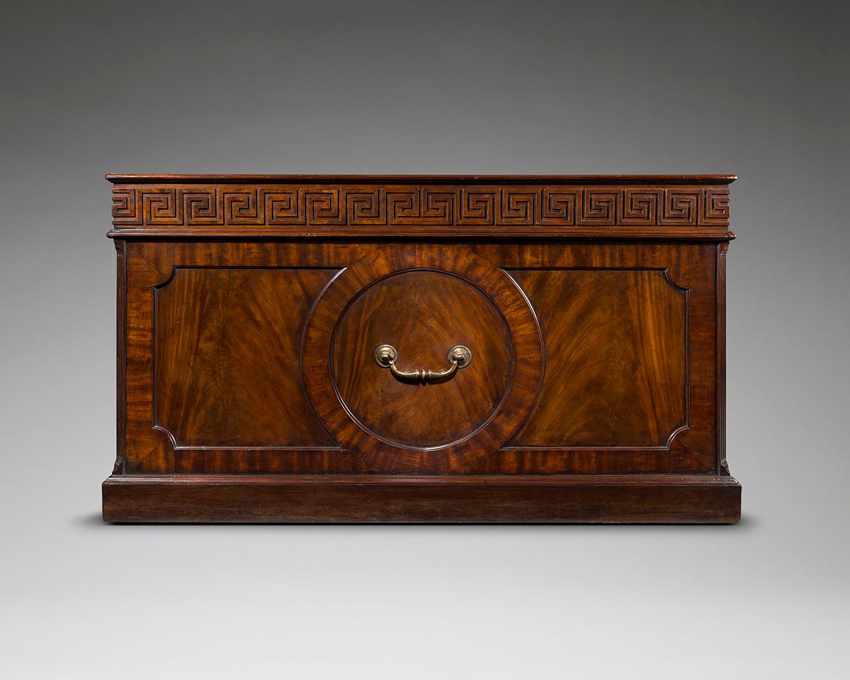 English Large 18th Century Mahogany Partners Desk in the Chippendale Manner