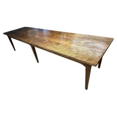 Grande table de ferme en Oak Oak/Ash du 18e siècle