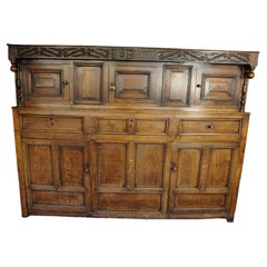 Large 18th Century Oak Cupboard.