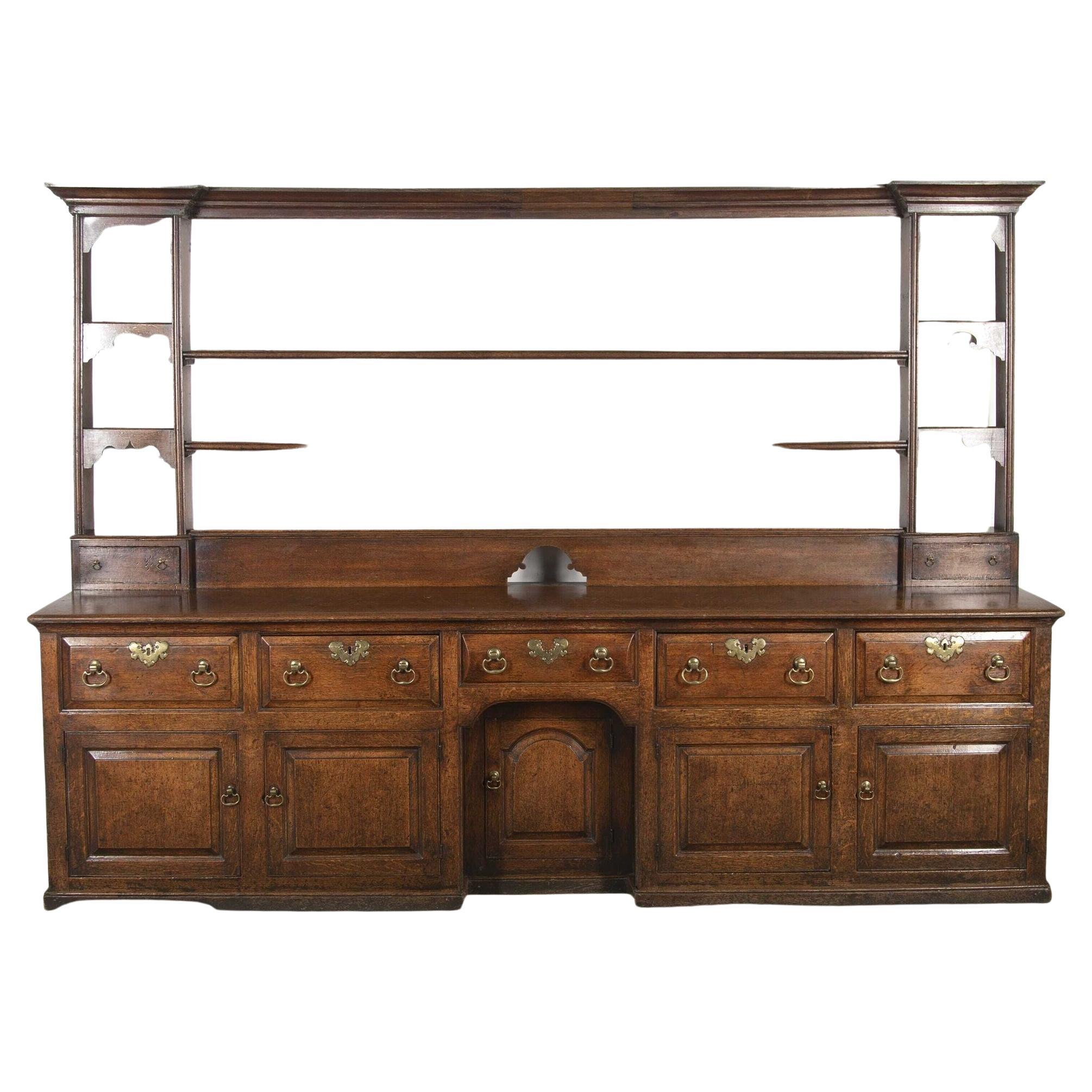 Large 18th Century Oak Dresser For Sale
