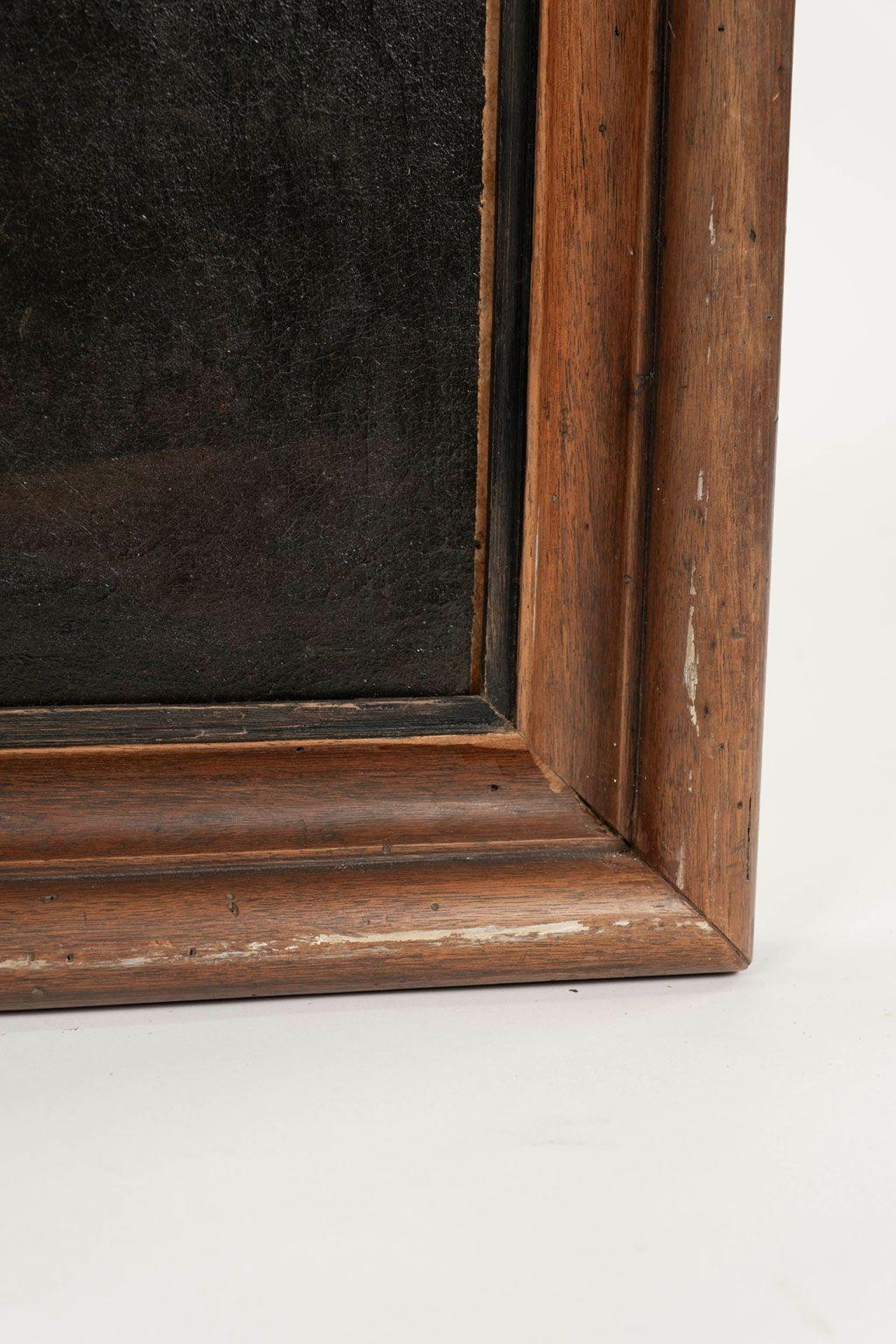 Large 18th Century Oil-on-Linen Framed Painting For Sale 3