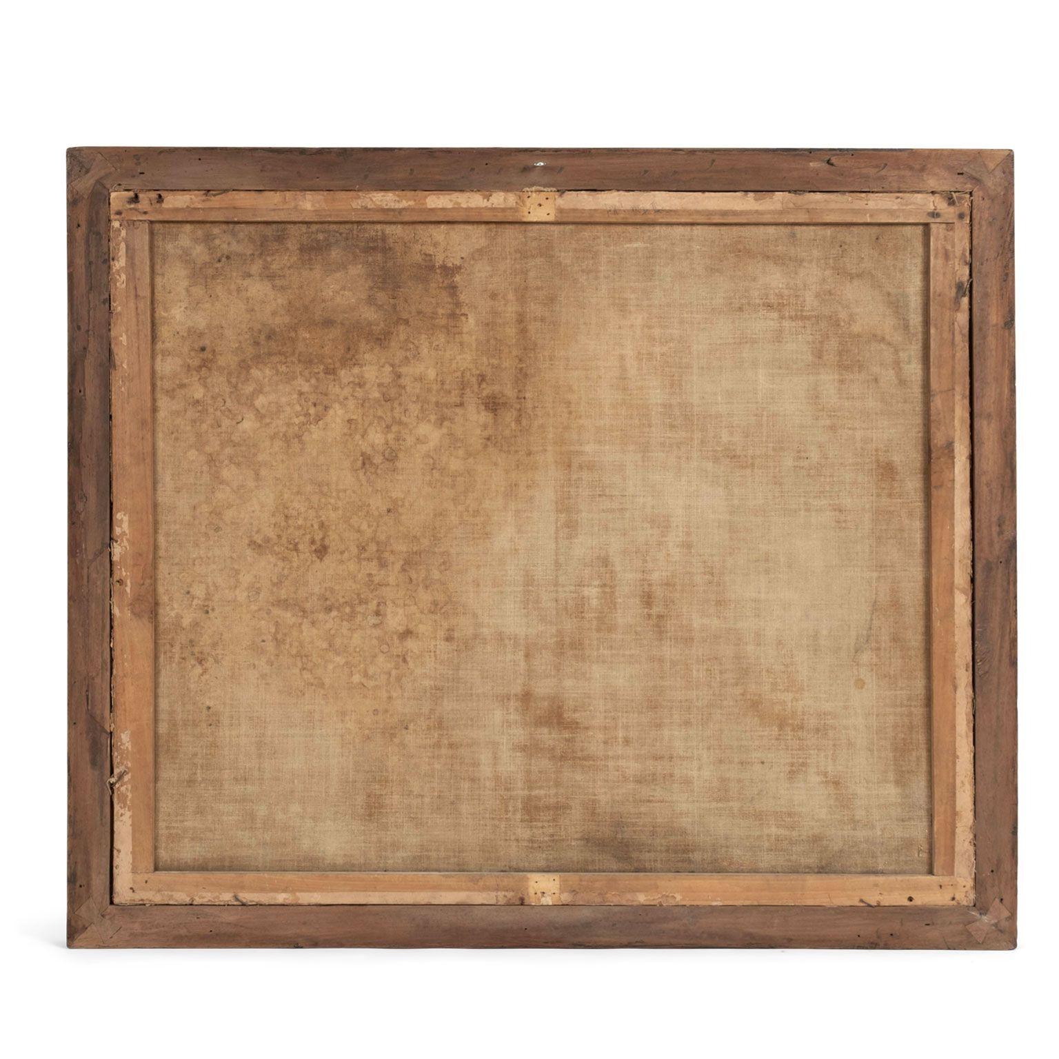 Large 18th Century Oil-on-Linen Framed Painting For Sale 4