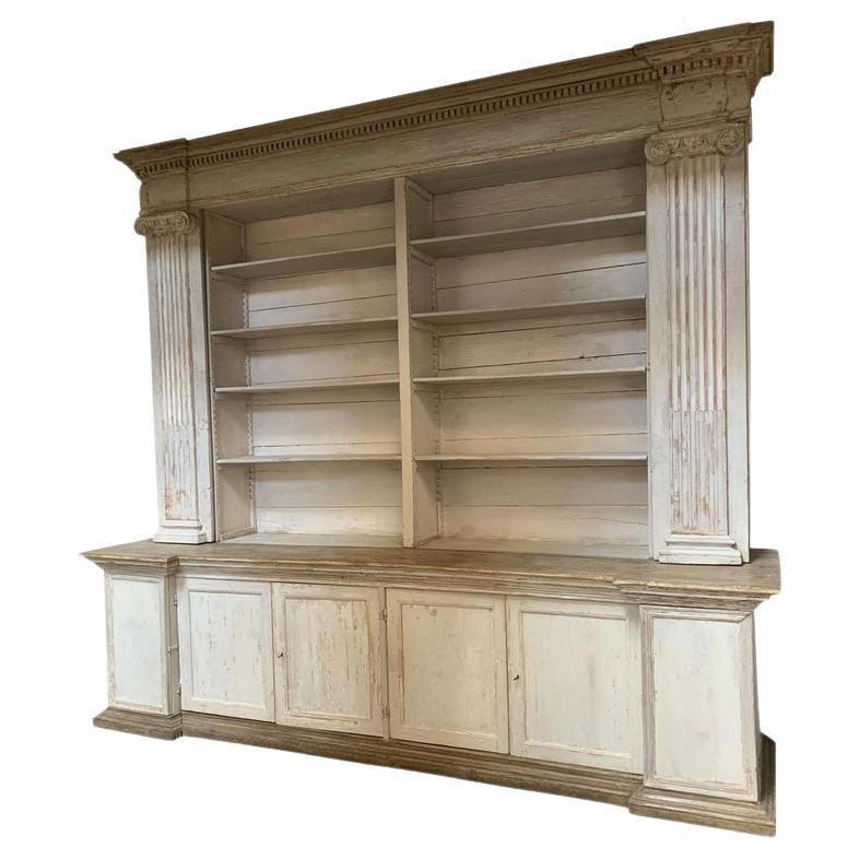 Large 18th Century Open Library Bookcase For Sale