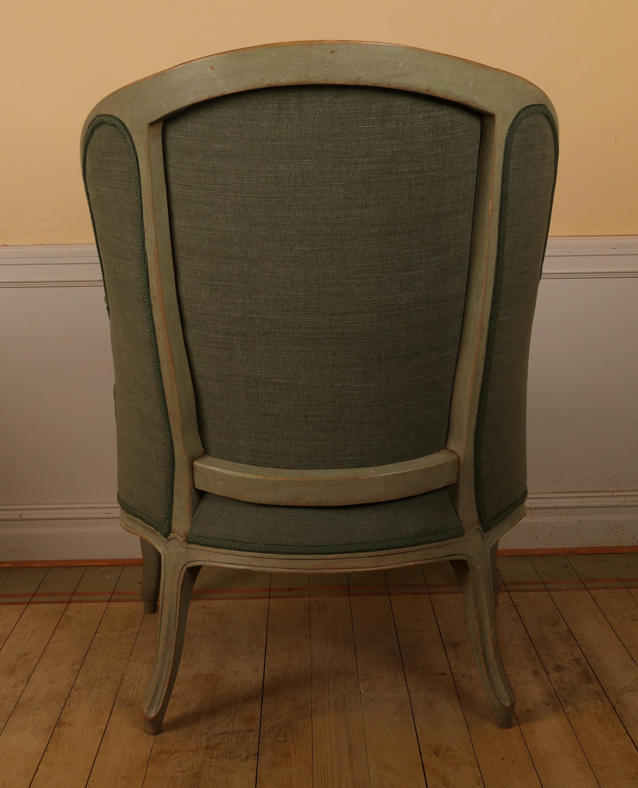 18th Century and Earlier 18th Century Rococo Bergere Chair For Sale