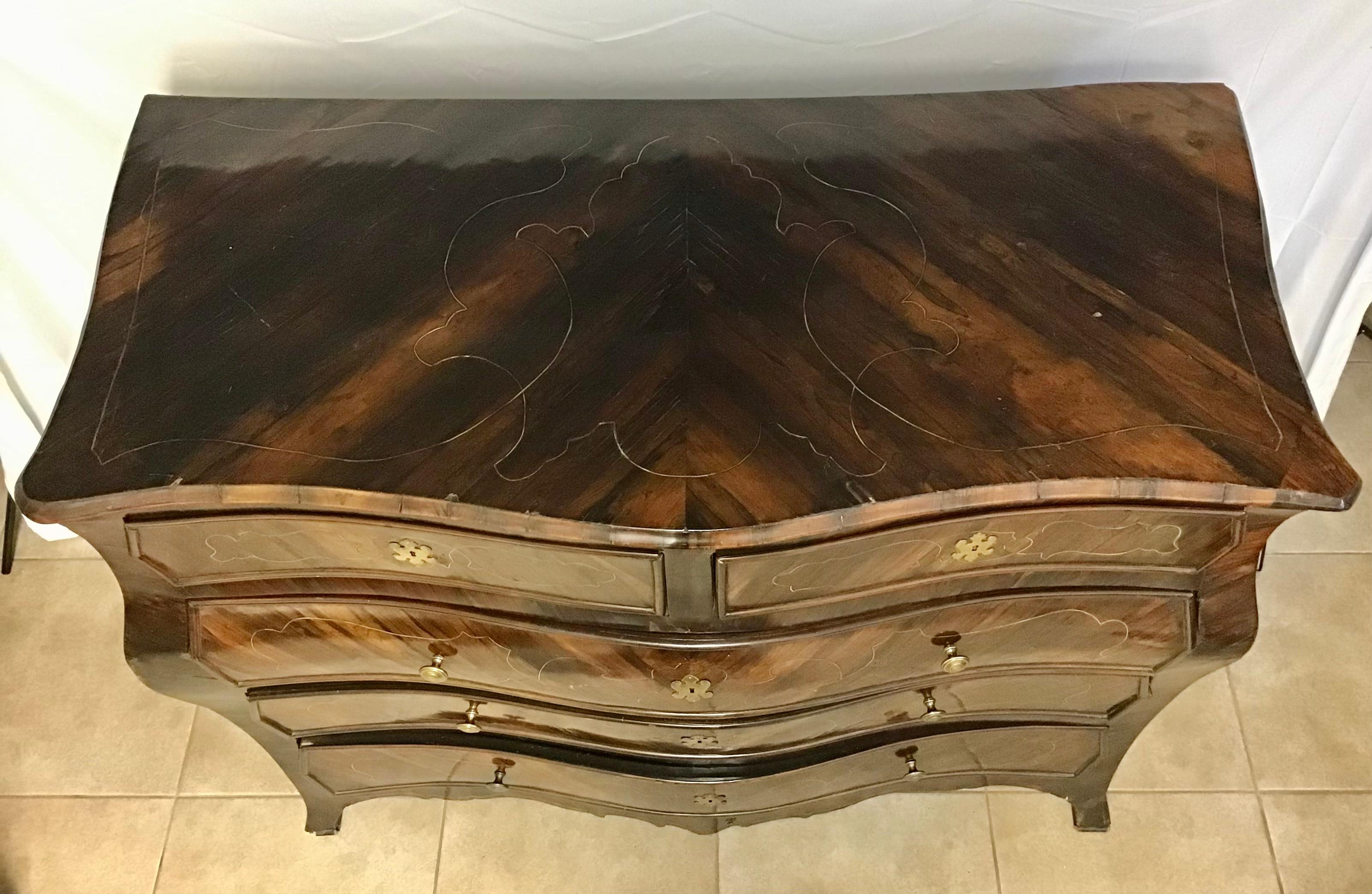 Large 18th Century Rosewood Rococo Commode For Sale 6