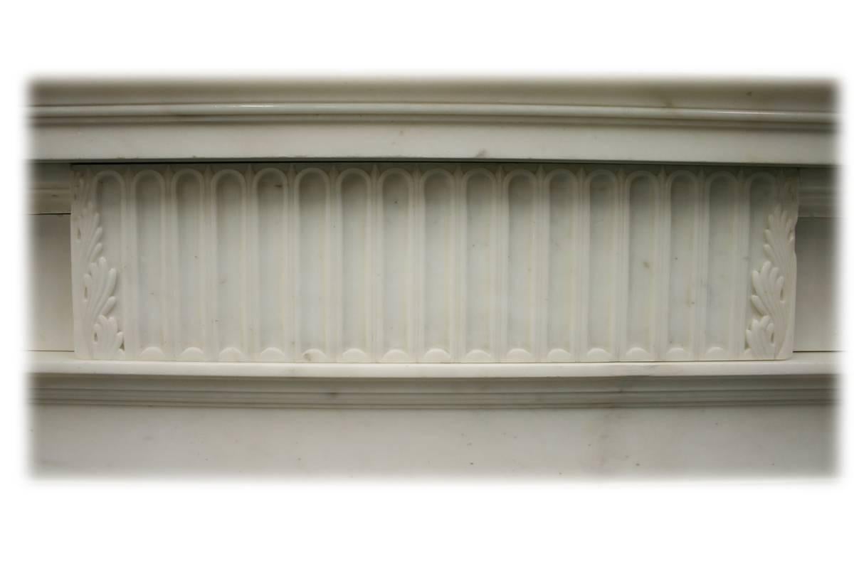 Late 18th Century Large 18th Century Statuary Marble Fireplace Surround